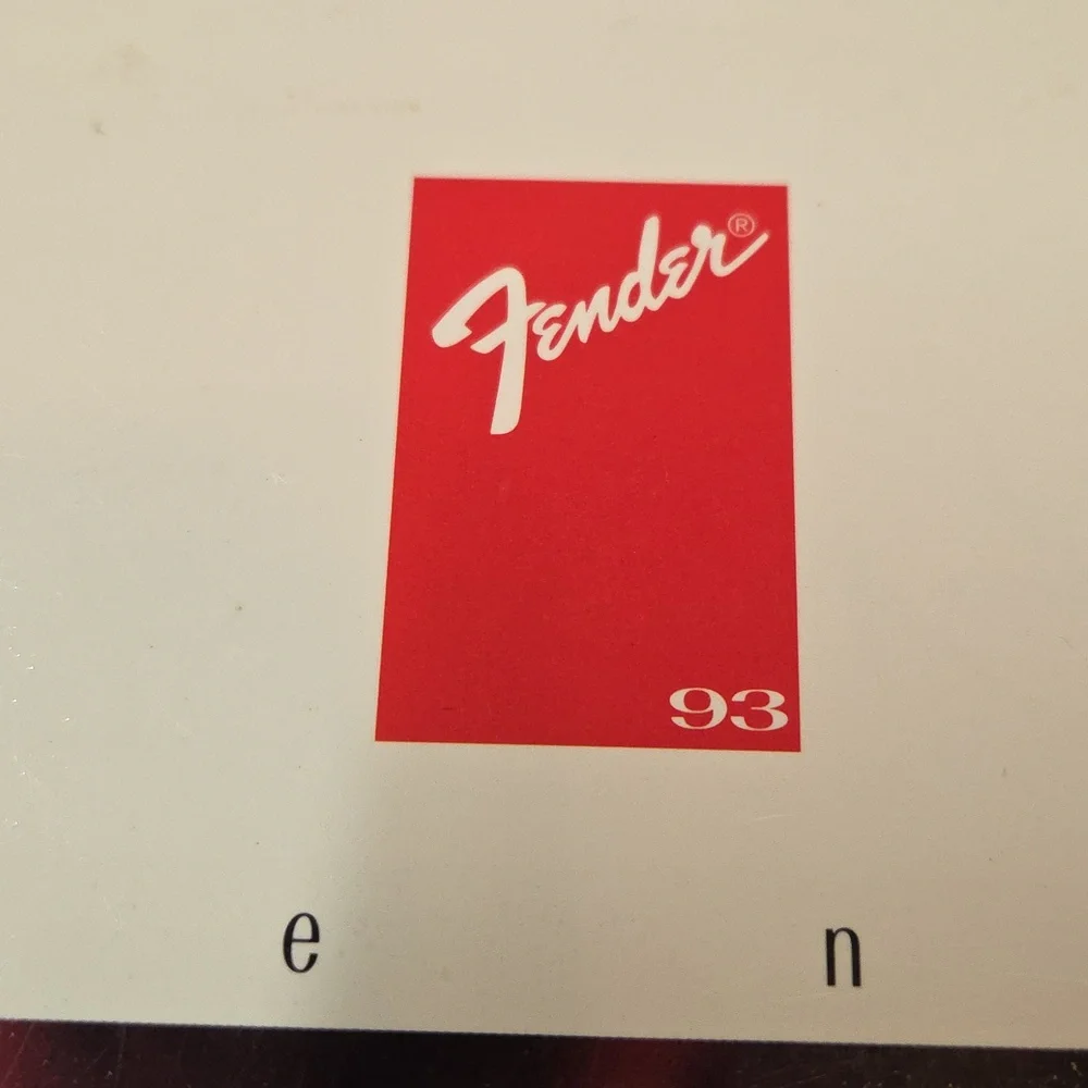 Fender Guitar Calendar 1993 Vintage Decor Office Guitar Music